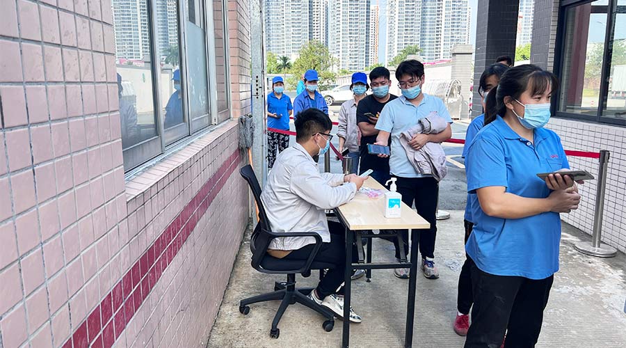 迅速防疫！金環(huán)電器積極配合醫(yī)護(hù)人員上門測核酸！