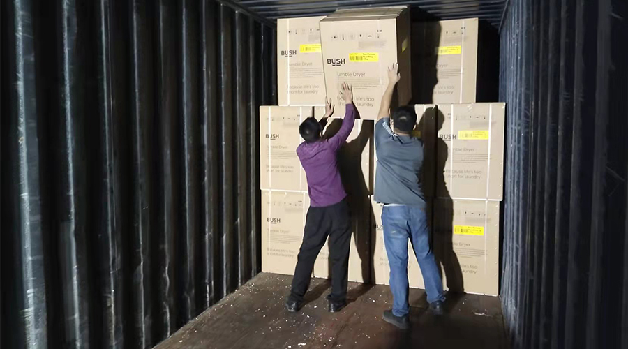 挑燈夜戰(zhàn)，順利完成客戶Argos的滾筒干衣機(jī)出貨